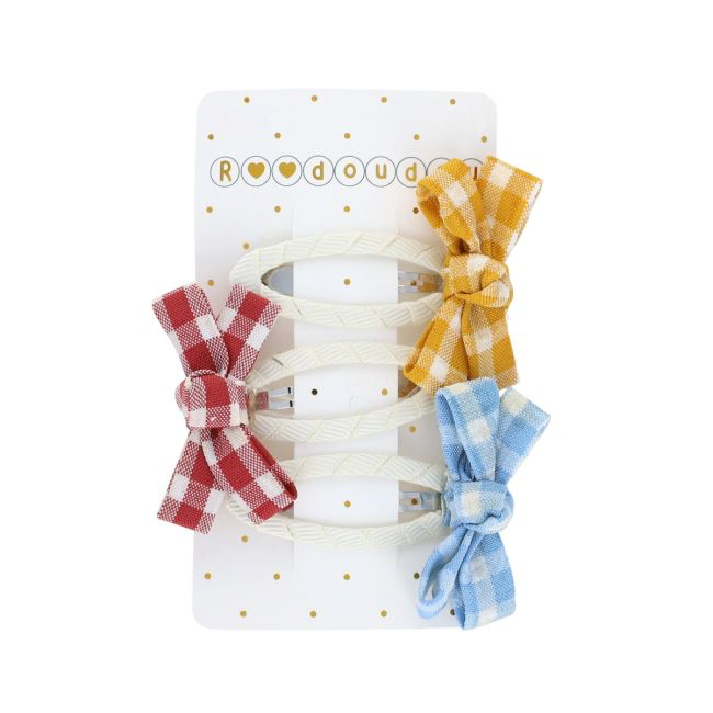 Haarspangen Vichy Karo