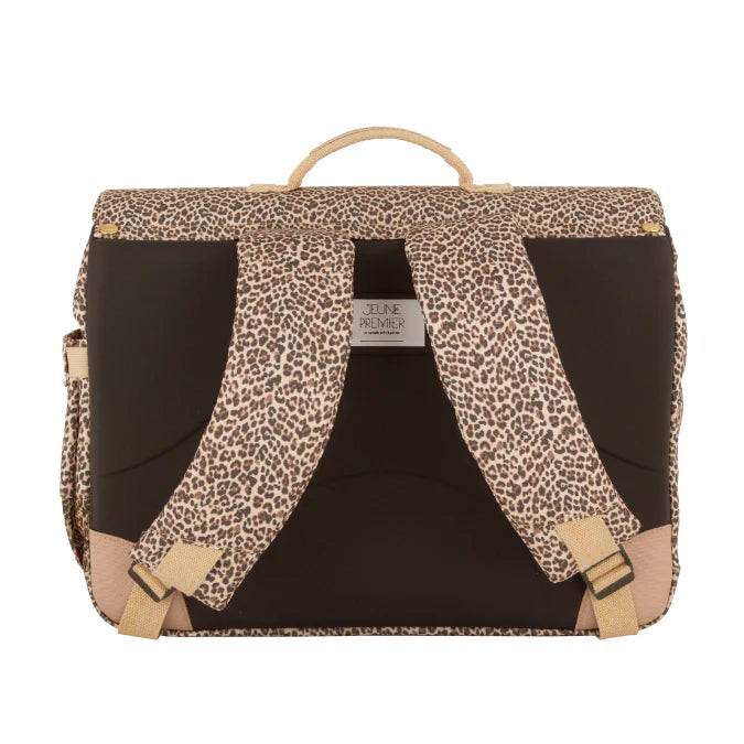 Schultasche Midi - Leopard Cherry