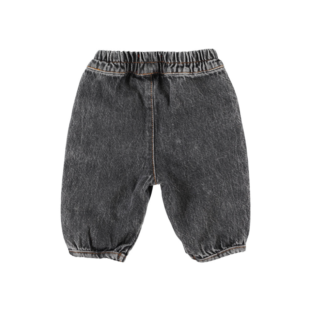 Baby-Hose Washed Black Denim