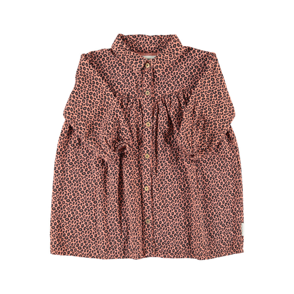 Kurzes Kleid rosa mit Tierprint