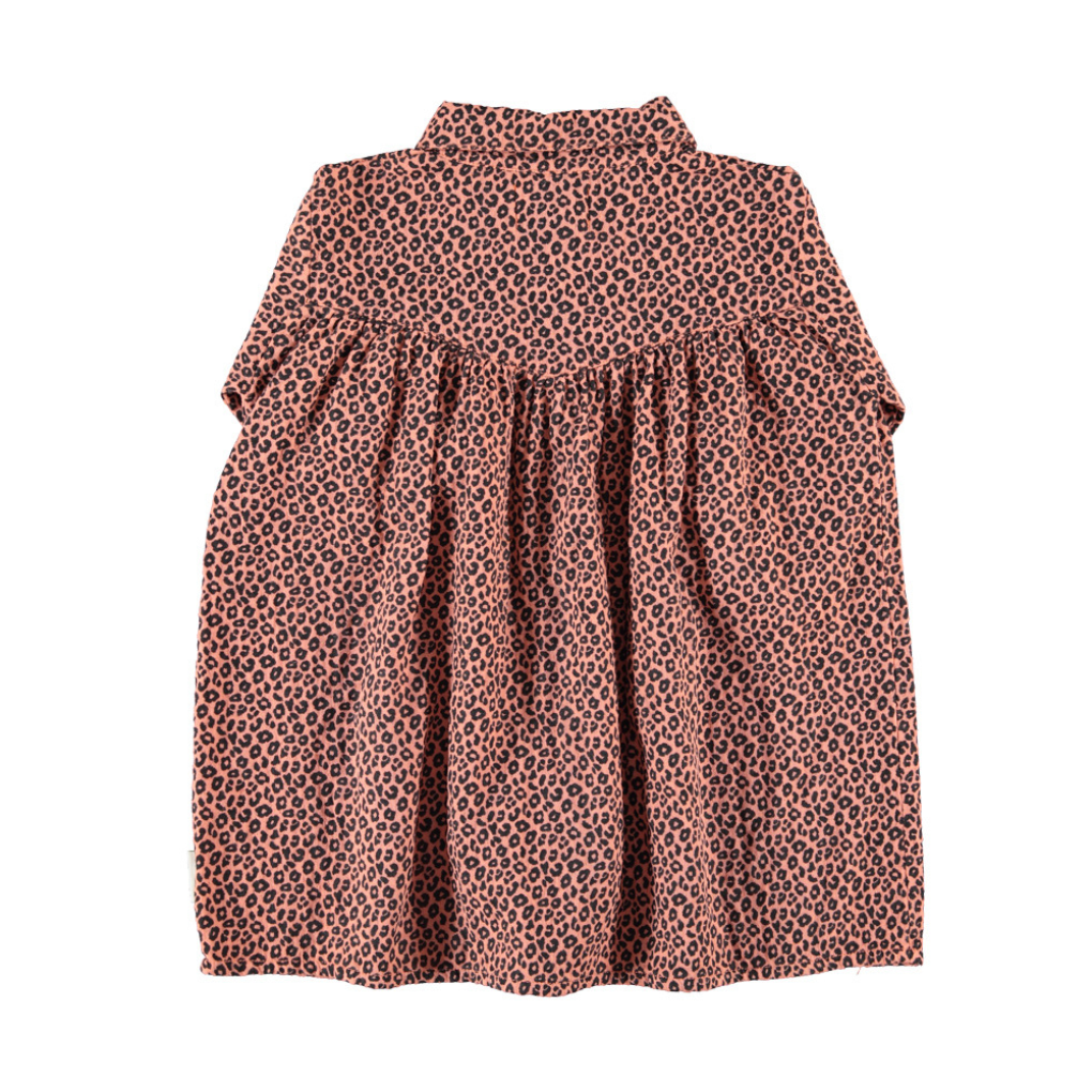 Kurzes Kleid rosa mit Tierprint