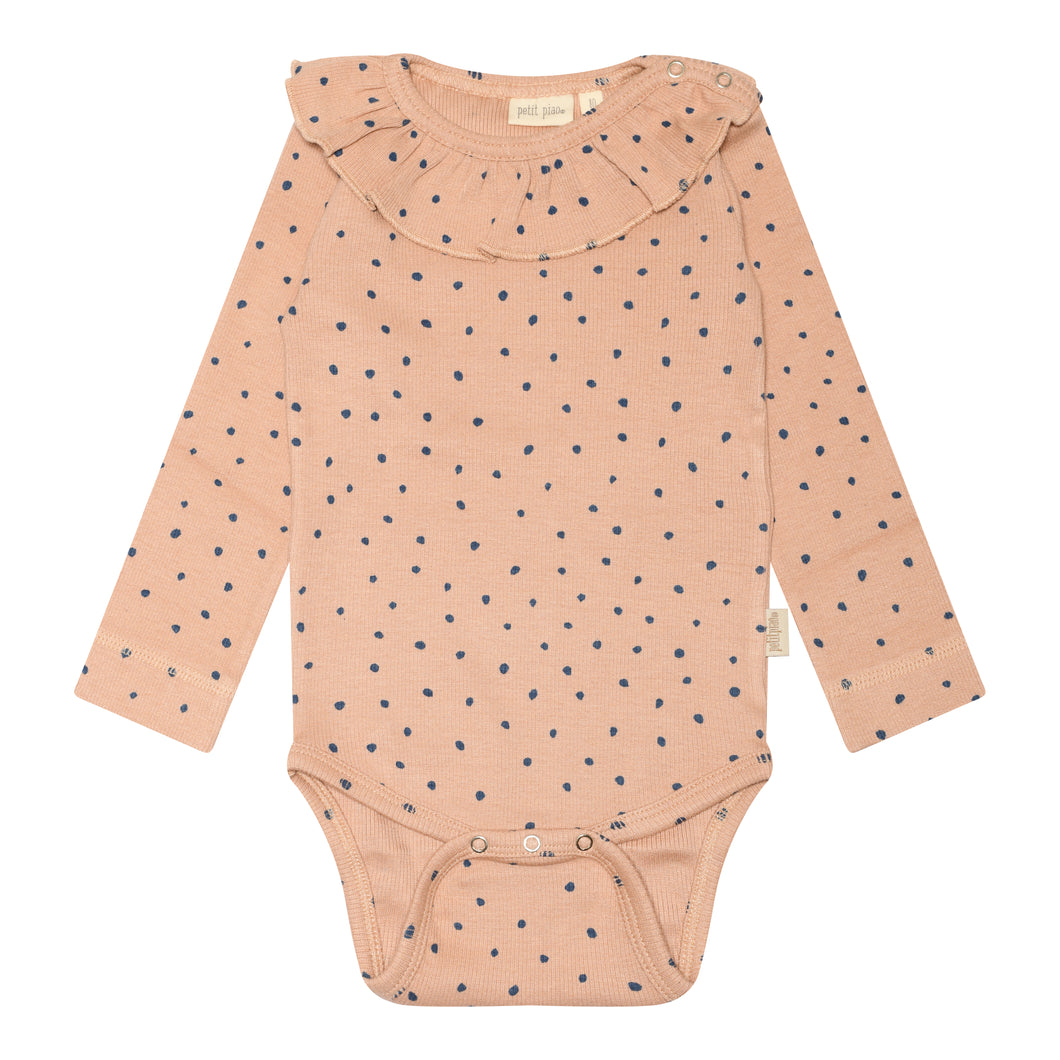 Body mit Dot-Print und Rüchenkragen