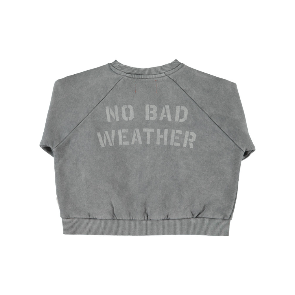 Sweatshirt grau mit Sonne-Wolken-Print