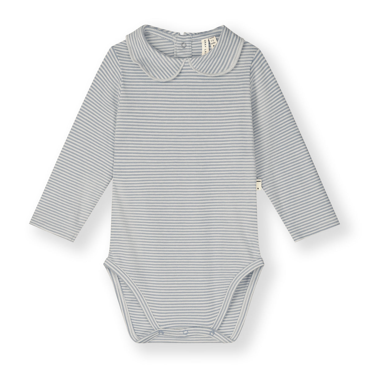 Baby Collar Onesie Stone Gray / Cream
