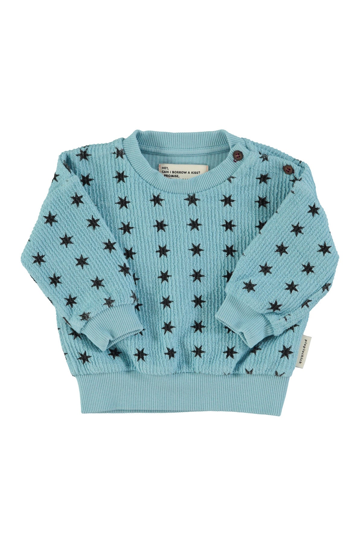 Sweatshirt Blau mit schwarzen Sternen