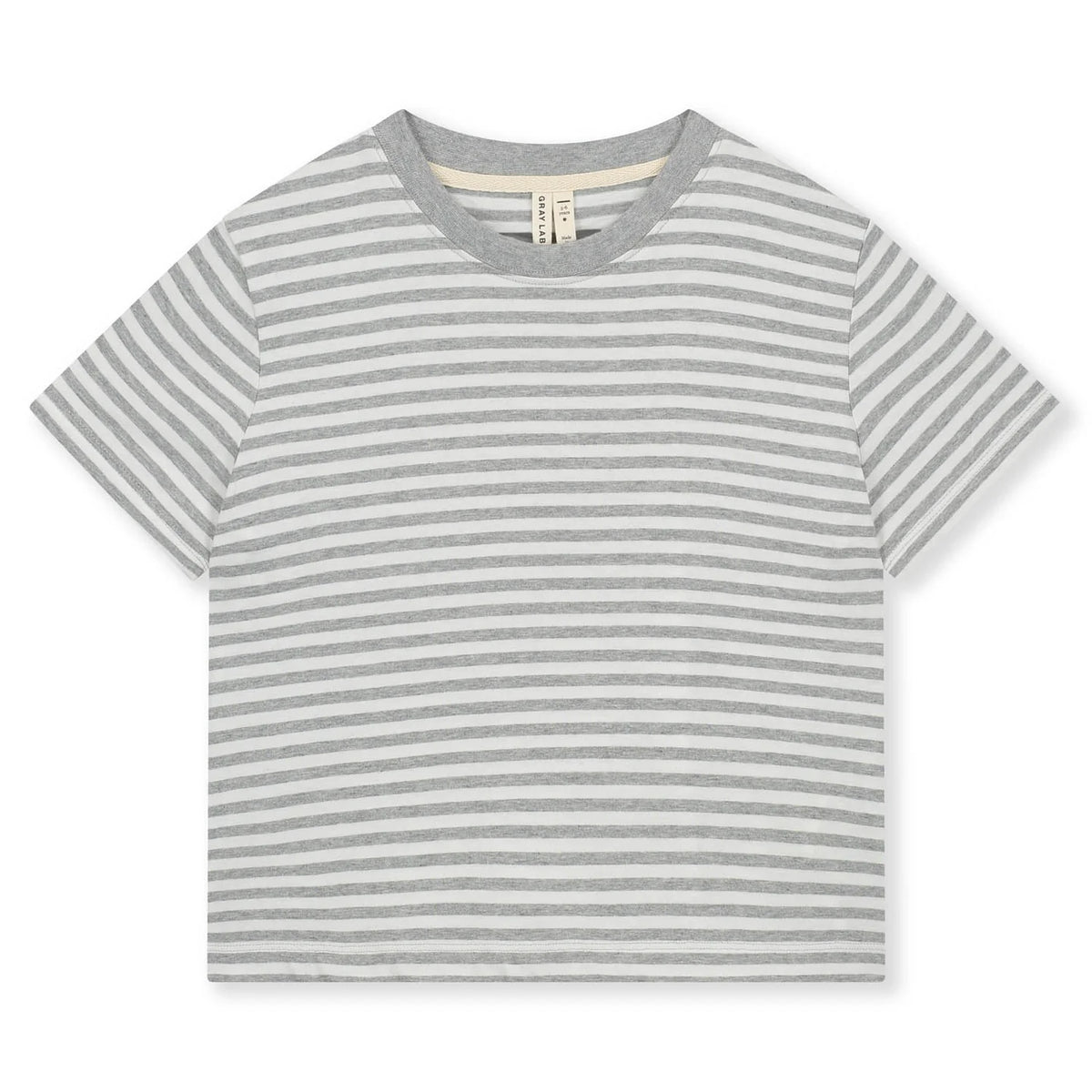 T-Shirt Grey melange striped