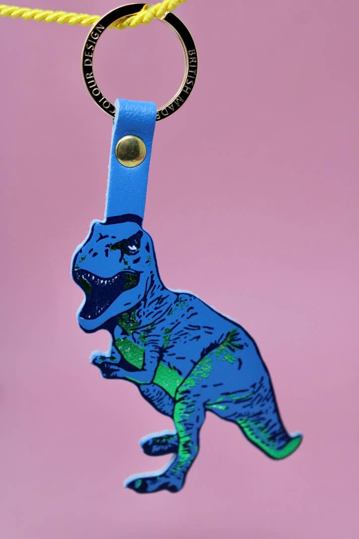 T-Rex Schlüsselanhänger Blau