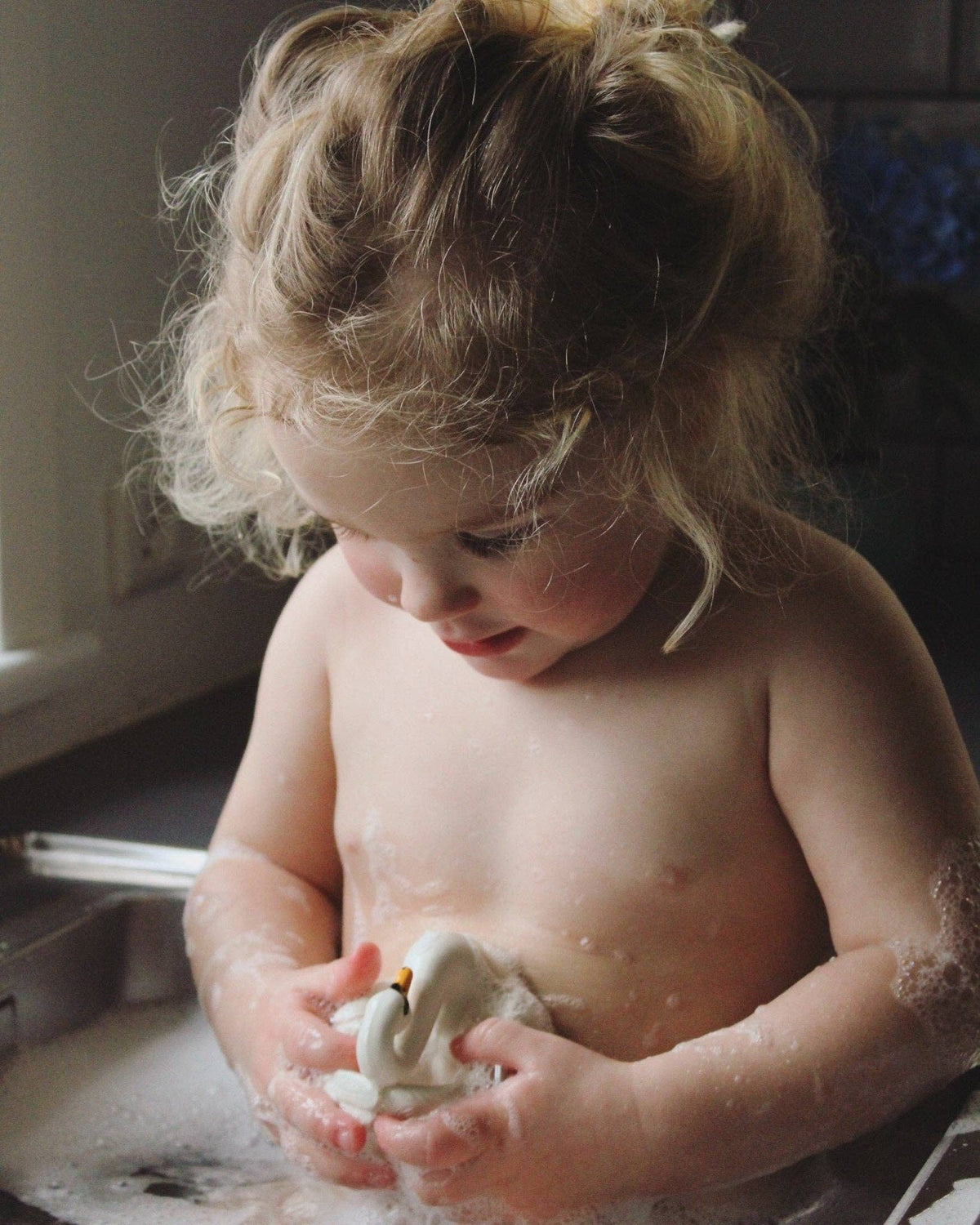 Badespielzeug aus Naturkautschuk Swan White