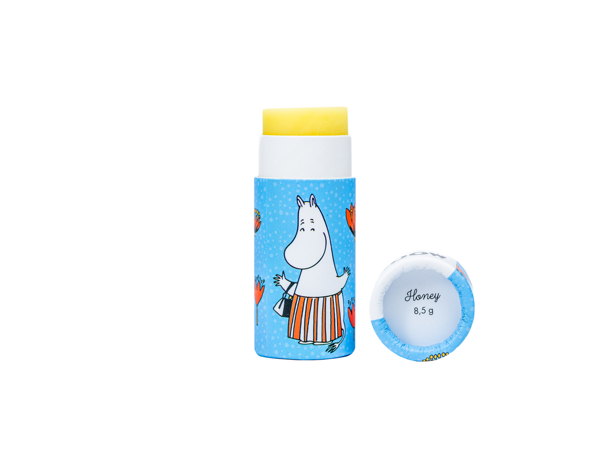Moomin-Lippenbalsam aus Bienenwachs mit Honig