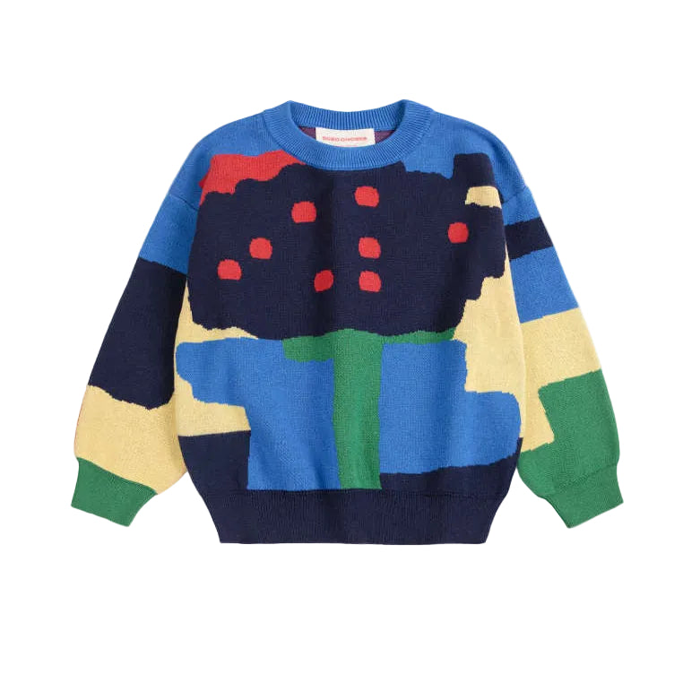Paint Forest all over jacquard jumper