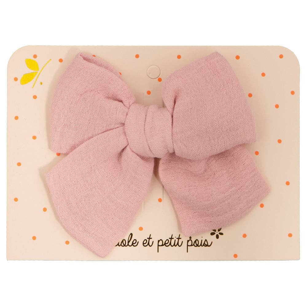 Grosse Haarspange mit Schleife Rosa