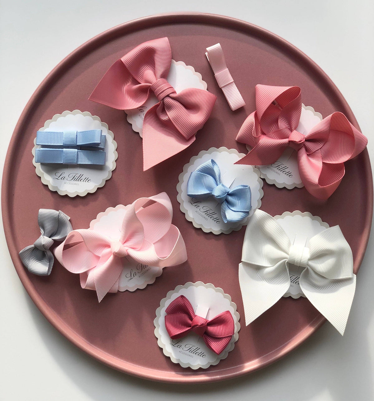 Haarspange Charlotte mit Clip in altrosa