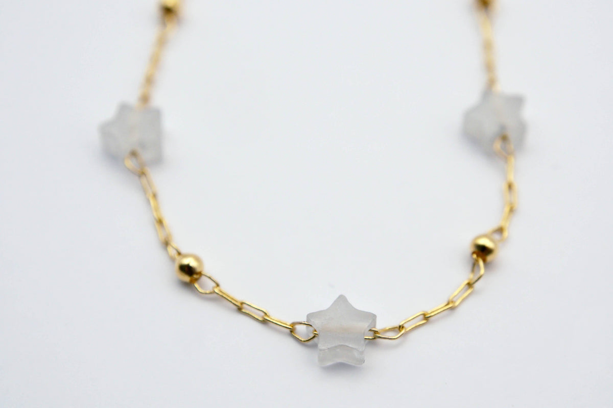 Sternen-Armband weiss