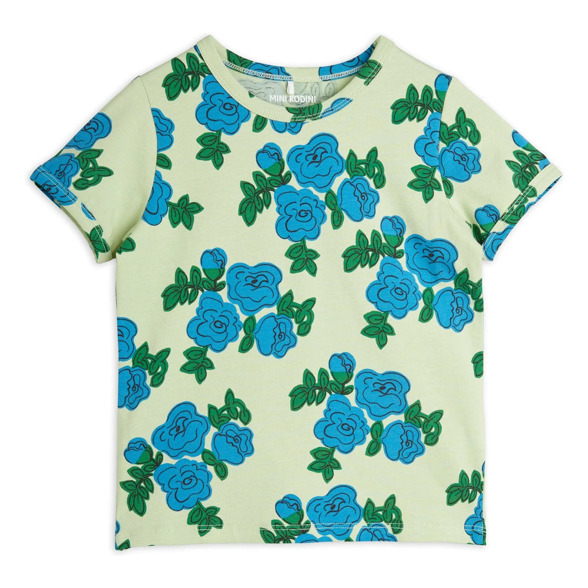 T-Shirt blaue Rosen