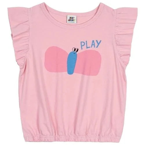 Volant T-Shirt mit Schmetterling