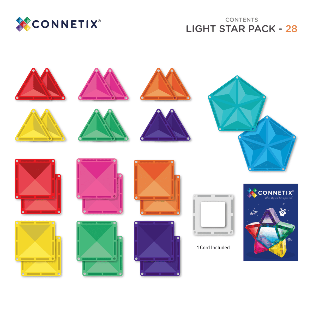 Connetix Light Star Pack 28