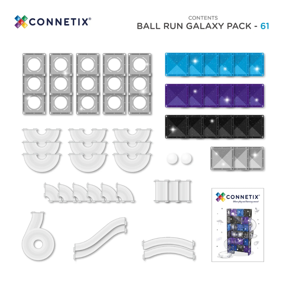 Connetix Ball Run Galaxy Pack 61 pc