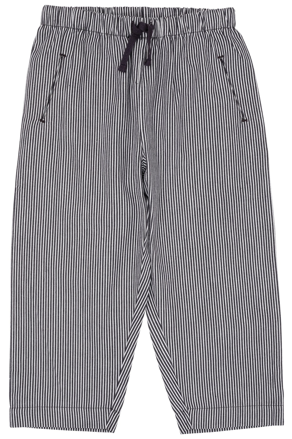 Gestreifte Twill-Hose, garngefärbt navy