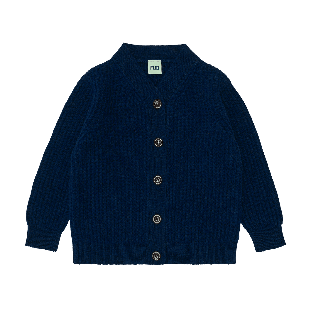 Cardigan aus Lammwolle, royalblau