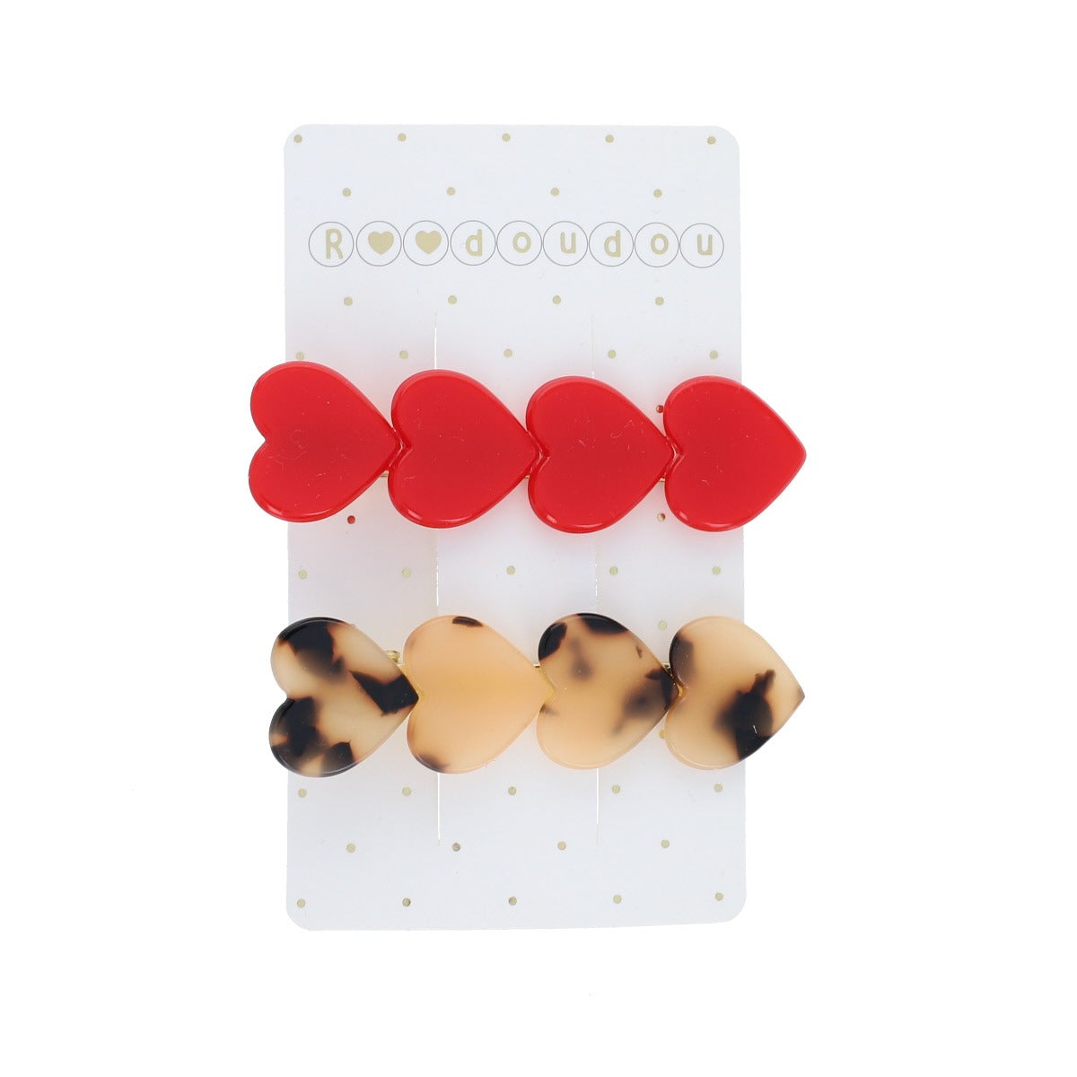 Haarspangen Leopard und Herzen