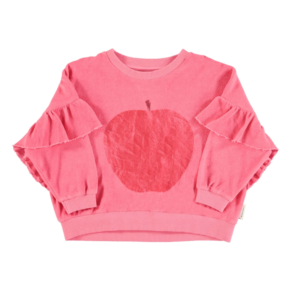 Frottee Sweatshirt mit Apfel Print