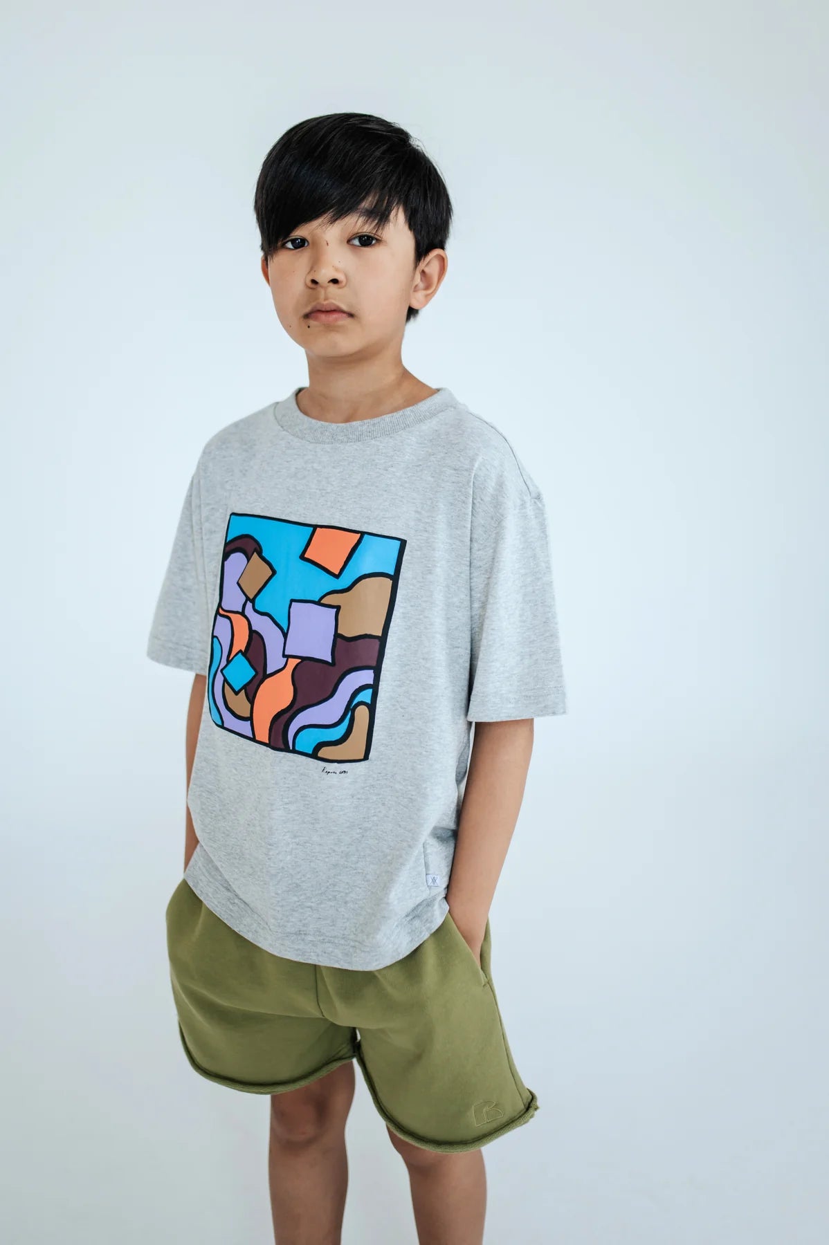 T-Shirt - Light mixed Grey
