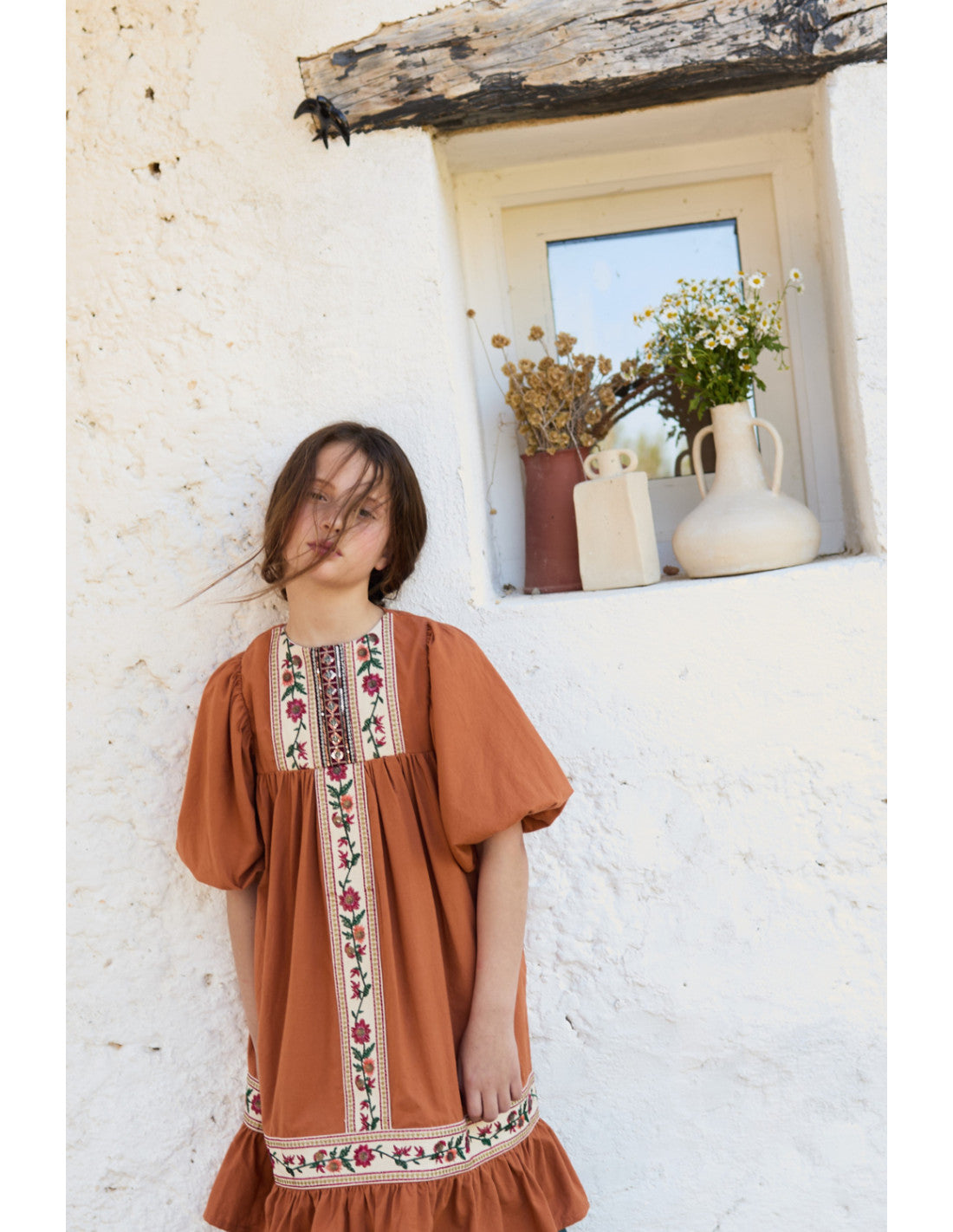 Kleid Flor Naranja