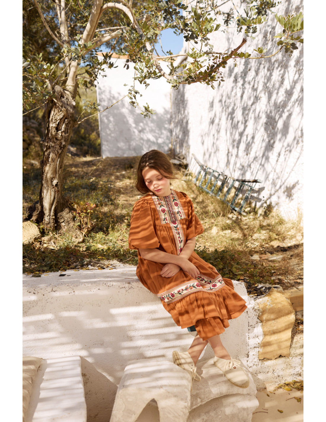 Kleid Flor Naranja