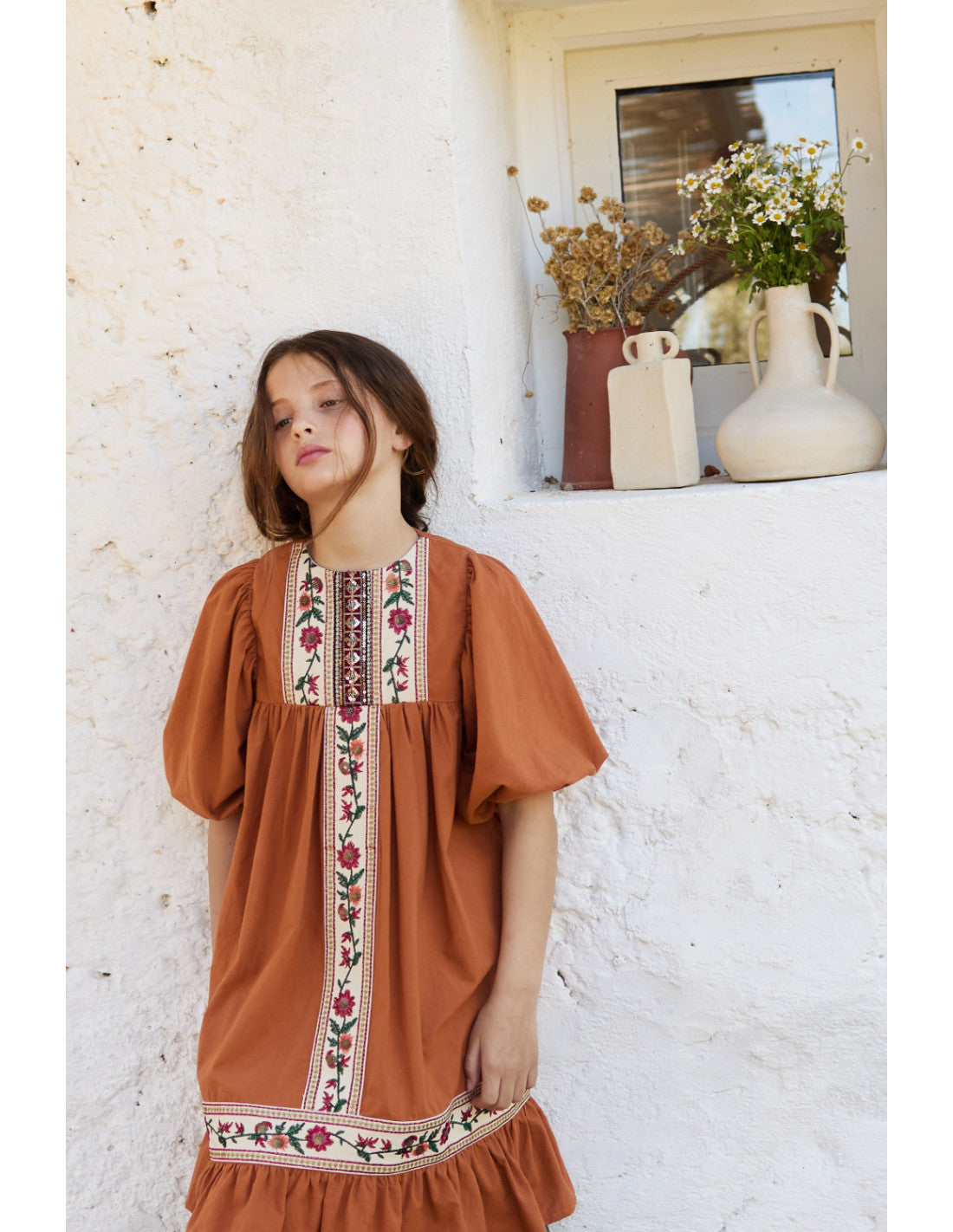 Kleid Flor Naranja